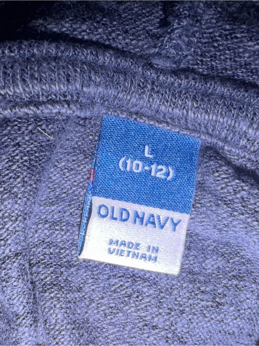 Old Navy Girls L 10-12 Charcoal Heathered Knit Pullover Hoodie